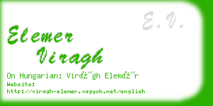 elemer viragh business card